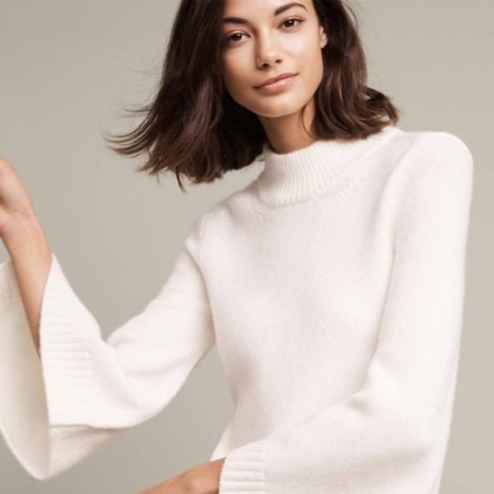 NWT Anthro Moth Ivory Bell Sleeve Kimono Sweater L